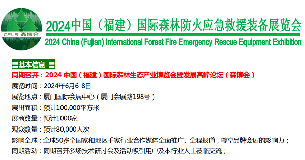 2024中国（福建）国际森林防火应急救援装备展览会招展在线