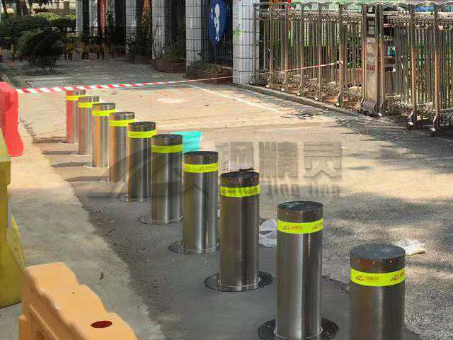 武汉阻车升降柱 学阻车路桩 固定式路桩价格